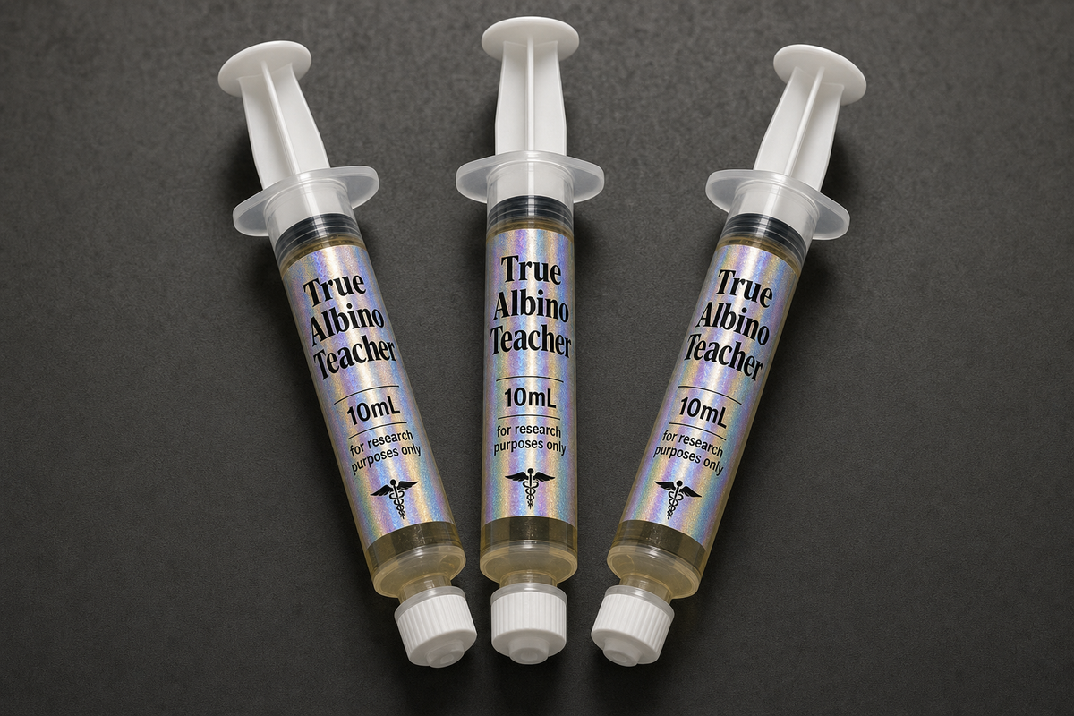 True Albino Teacher (TAT) Psilocybe Cubensis Spore Syringe – 10mL Microscopy Research Kit