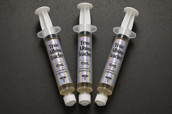 True Albino Teacher (TAT) Psilocybe Cubensis Spore Syringe – 10mL Microscopy Research Kit